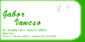 gabor vancso business card